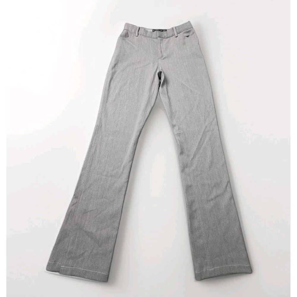 Ralph Lauren Black Label Flare Dress Pants Womens 8 Gray Classic Fit Ankle Slit